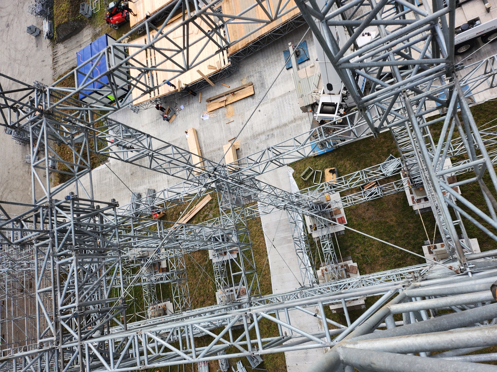 Stahlträger Netz von oben