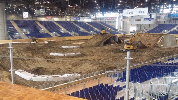 Stahlträger Netz von oben